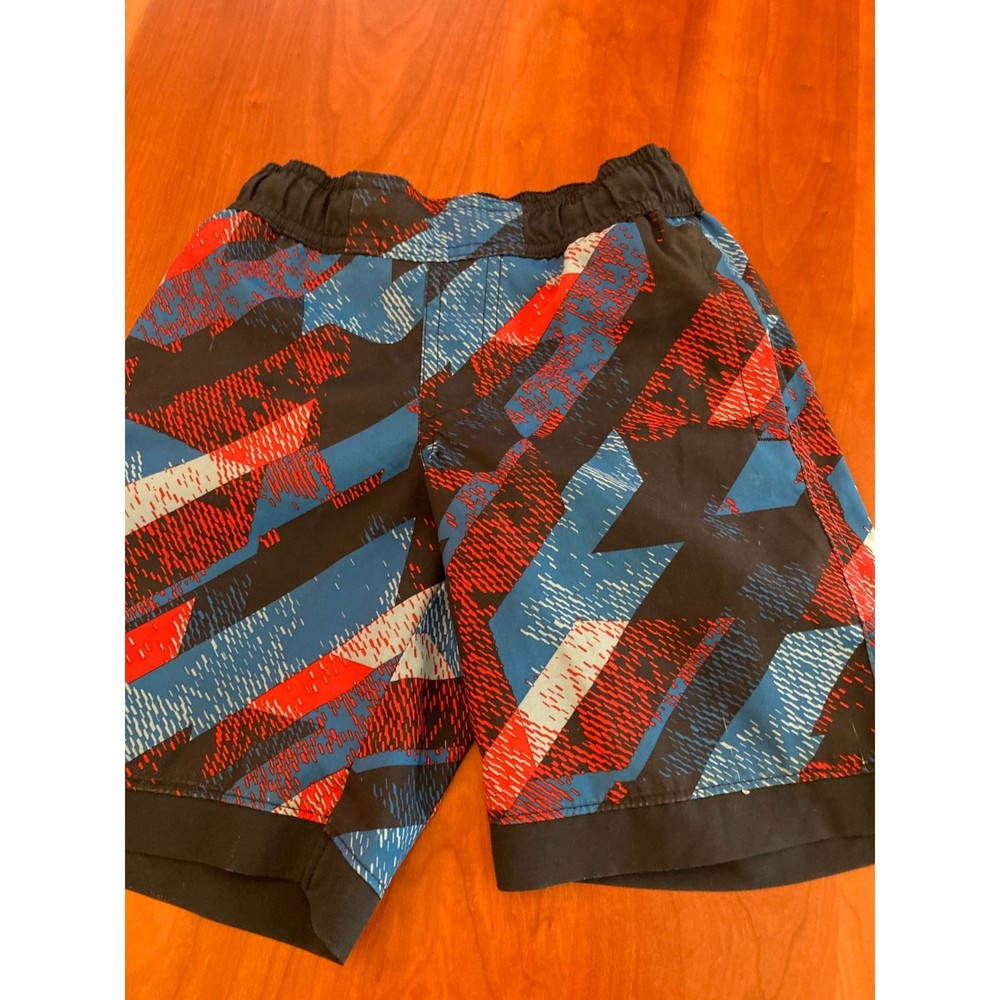 Columbia boys swim shorts size xxs 4/5 red/blue Lined